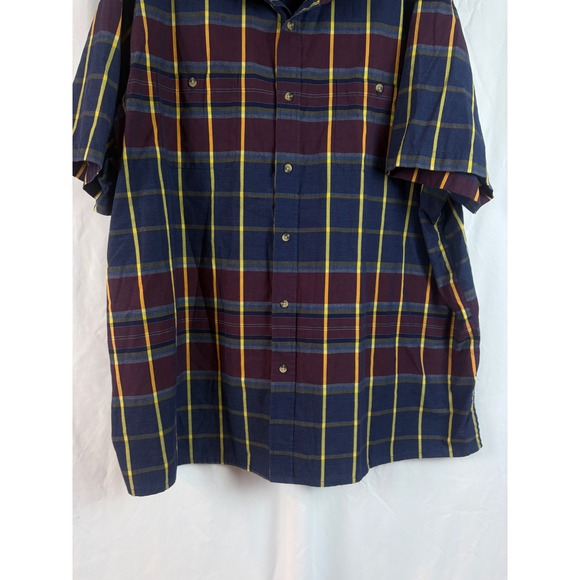 KingSize Mens 3XL Big Plaid Short Sleeve Button Down Shirt Lot of 3 Multicolor - Picture 11 of 16